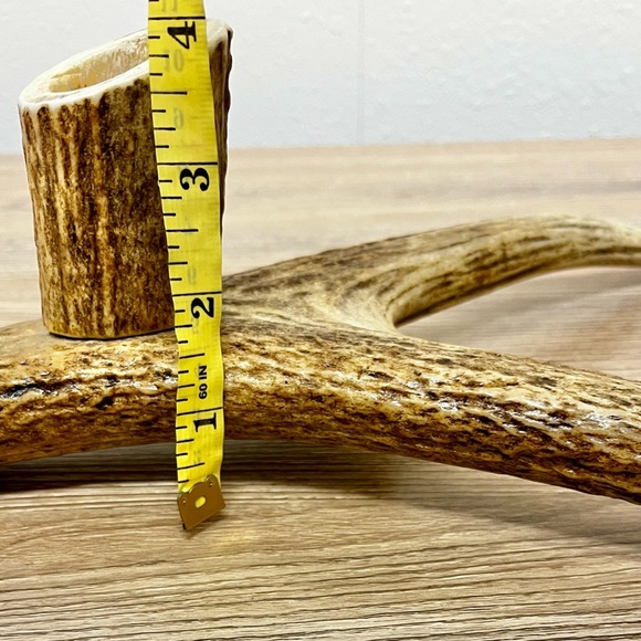 Genuine Elk Antler Decorative Table Top Centerpiece Candle Holder - Picture 5 of 5